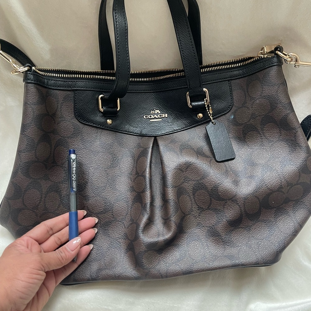 Coach Black and Brown Signature Tote